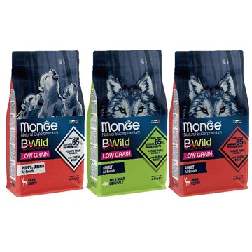 MONGE 瑪恩吉- 2.5kg BWILD真野低穀系列 犬飼料 (狗主食/狗乾糧/狗飼料)