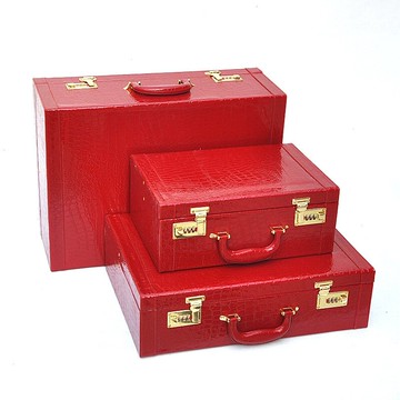 結婚下聘禮聘金盒訂婚彩禮禮金盒裝10-萬現金黃金首飾金器盒子