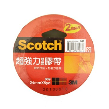 3M 669 超強力 棉紙雙面膠帶  24mm【APP滿額下單10%點數(單一帳號最高1000點)】4/30止