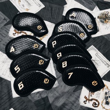 Ep高爾夫鐵桿套復古編織輕奢10只裝耐用小巧修身性價比球頭套