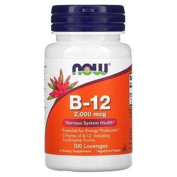 NOW Foods, B12含片，2,000微克，100片