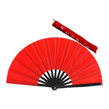 武術搏擊 】武術用品-全竹骨易開合-黑骨紅素面扇 -1把  是喜愛中國古文化風情的您絕不能錯過的最佳首選