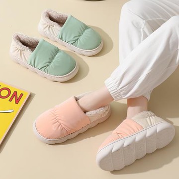 保暖御寒棉拖鞋女全包跟非自加熱棉鞋男冬季加絨老人防滑辦公室內