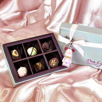 【Diva Life】比利時夾心巧克力6入經典禮盒 |情人節、 告白送禮