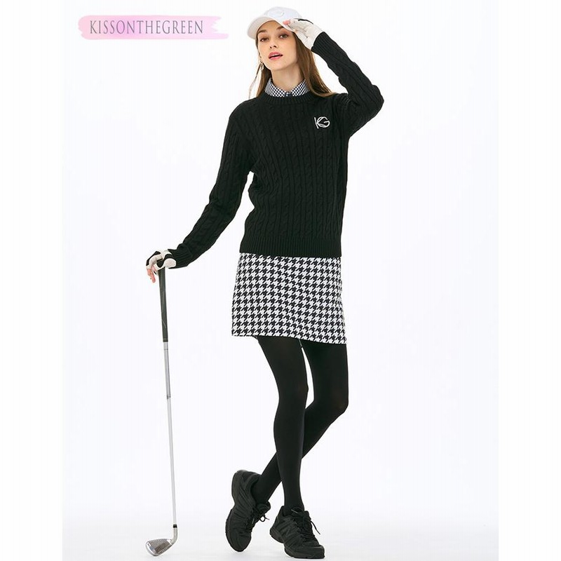 ジーフォア ゴルフウェアレディース 長袖Tシャツ スカート2点セット