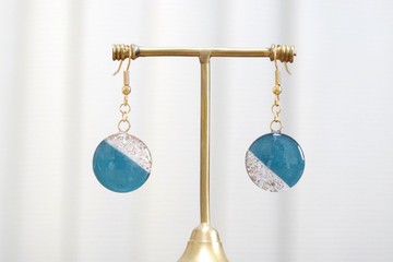 滴膠藝術圓形耳環・蟬鳴時雨的回憶