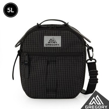 Gregory 官方旗艦  5L QUICK POCKET DELUXE 斜背包 夜光黑 旅行小包 反光LOGO 反光格線 抗撕裂尼龍