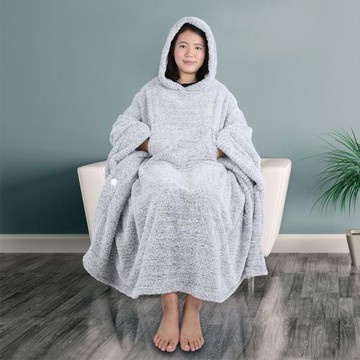 源之氣   超保暖 竹炭居家靜坐披風