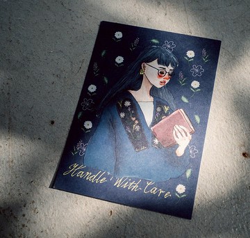 深藍花季 明信片