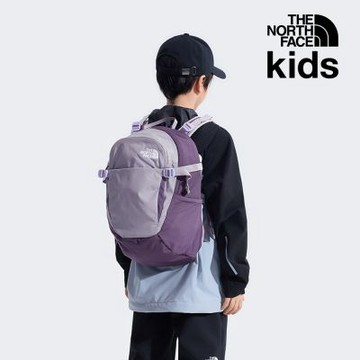 【The North Face 官方旗艦】北面兒童灰色DWR防潑水大容量休閒後背包｜87SJJZU 書包