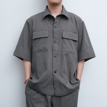 KAIKAI - Insomnia - 雙口袋酷絲斜紋襯衫