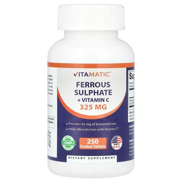 Vitamatic, 硫酸亞鐵 + 維生素 C，250 片包衣片