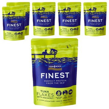 FISH4DOGS 狗狗愛鮮魚開胃鮮食餐包 6包  鮪魚鯷魚  100g  1組