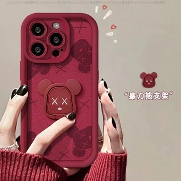 小熊支架防摔手機殼三星 S24 S23 S22 ultra S21 + S20+ Note20 Ultra 10+保護套