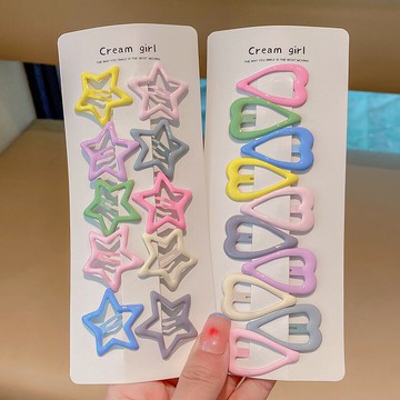 女童劉海夾頭飾寶寶五角星碎發邊夾夏季兒童BB夾女孩愛心夾子