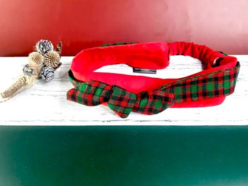 奴才裝萌-繽紛聖誕系列-雙層髮帶(聖誕紅)