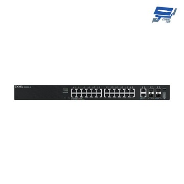 昌運監視器 zyxel 合勤 xgs2220-30 24埠gbe l3存取交換器 6埠10g