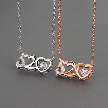 網紅抖音同款520靈動項鏈女 我愛你跳動的心鎖骨鏈七夕情人節飾品