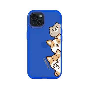 iPhone 15 Clear 激光藍 - 柴語錄 Shiba Says - 打我啊笨蛋~