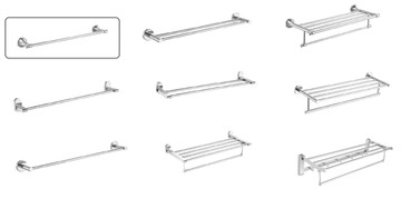 【 麗室衛浴】多款不鏽鋼毛巾桿/置衣架 LS-S7001