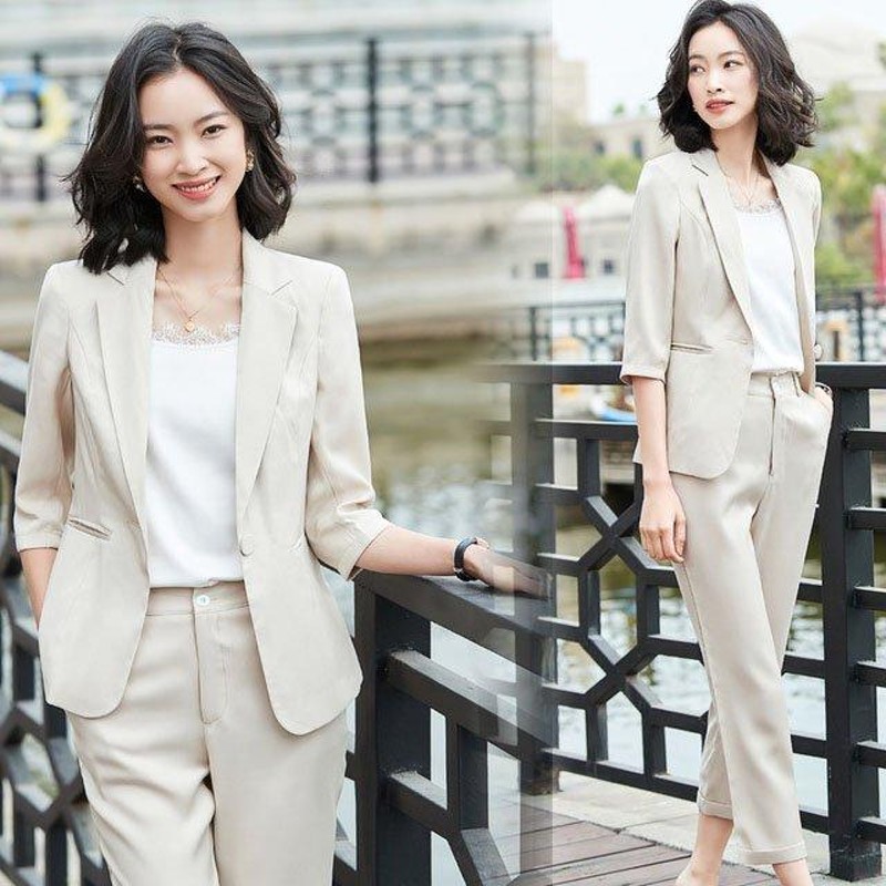 フォーマル レディース ブラック 7分袖 スーツ テーラードジャケット