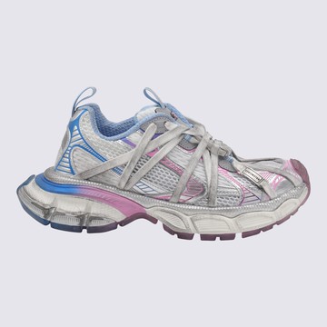 Balenciaga White And Multicolor Leather Sneakers