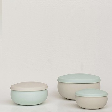 【人氣熱賣】Besovida  三兄弟全矽膠環保碗 / 薄荷綠