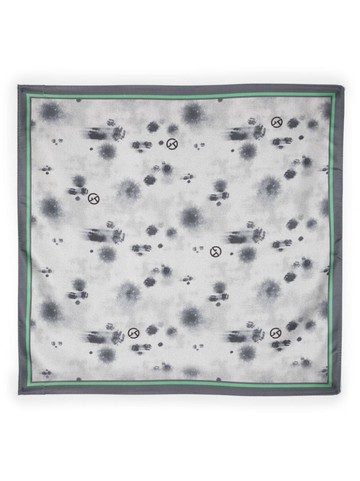 Giorgio Armani - logo-print silk foulard scarf - women - Silk - One Size - Grey