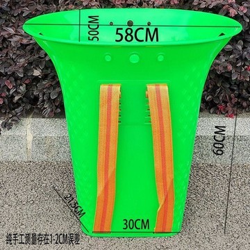 實用園藝工具 傢用買菜背筐 農村加厚趕集買菜 摘果採茶 農用家用埰摘大背簍蔬菜水果大容量 不漏水塑膠大背簍采摘