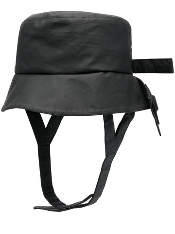 Craig Green - neck-strap bucket hat - men - Aluminium/Polyester/Paper/Polyurethane/Polyester - One Size - Black