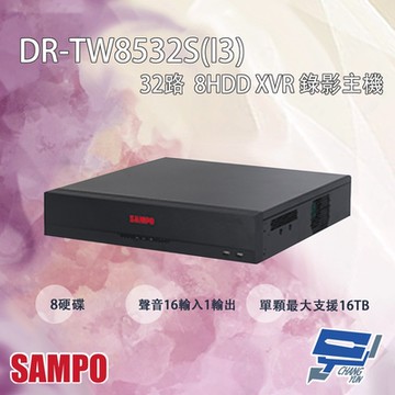 昌運監視器 SAMPO聲寶 DR-TW8532S(I3) 32路 五合一 人臉辨識 8HDD XVR 錄影主機
