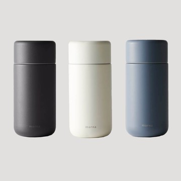 【MARNA】日本Cocuri Everywhere系列 陶瓷雙層保溫保冷杯350ml(原廠總代理)