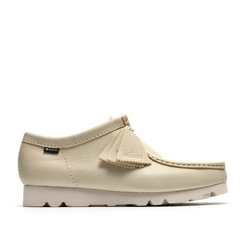 Clarks ORIGINALs-Wallabee GTX男款真皮防水袋鼠鞋(白色)CLM85541R
