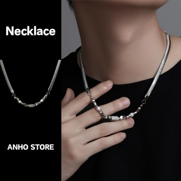 【ANHO】現貨在台/簡約/螺旋/串珠/蛇骨/項鍊/鎖骨鍊/蛇骨鍊/百搭/嘻哈