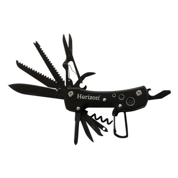 Horizon黑化生態野營求生小刀(Safari Knife/瑞士刀/折疊刀/開瓶器/GetSport)