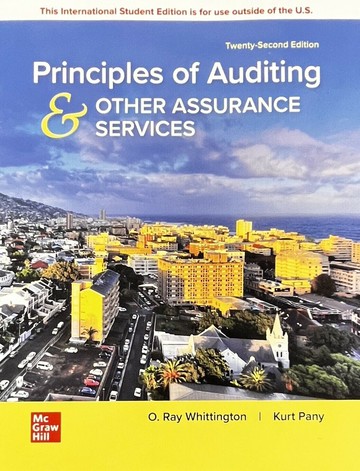 Principles of Auditing and Other Assurance Services (22版) Whittington  McGraw-Hill
