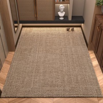 【匠俱】仿劍麻地毯120*120CM玄關大門口除塵墊 純色入門腳踏墊 可裁剪自由裁切 止滑耐磨好清洗