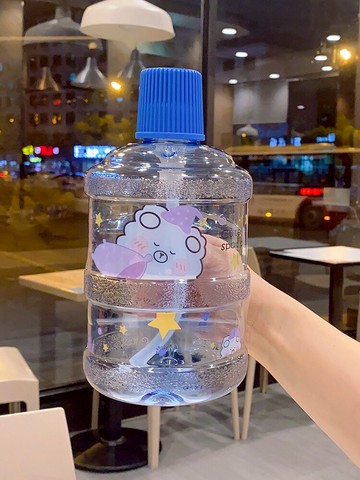 高顏值吸管杯 大容量網紅水桶杯帶吸管少女心學生手提便攜可愛塑料創意隨手杯女【MJ15969】