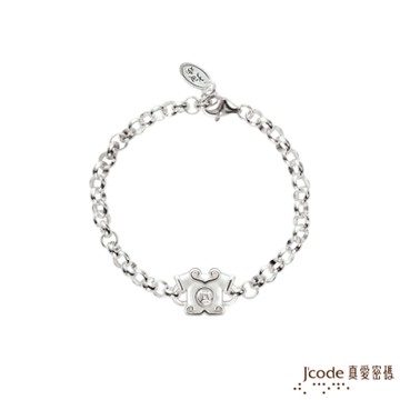 J code真愛密碼銀飾 大甲媽 小神衣平安符純銀手鍊(兒童鍊長)