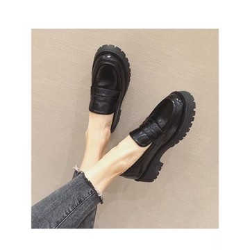 香港英倫風JK小皮鞋女2025春季真皮樂福鞋新款百搭厚底松糕單鞋潮