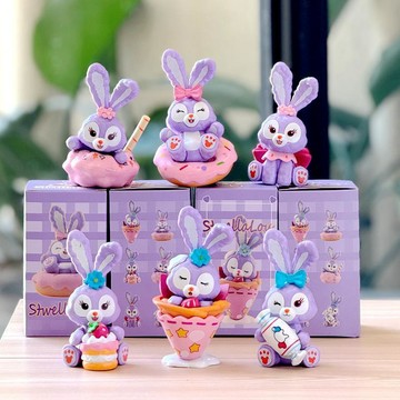 E哥❤現貨6款星黛露甜品系列盲盒擺件卡通兔子手辦公仔桌面裝飾物兒童玩具預售