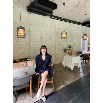 【現貨】Lilylikes 高品TR彈力細斜 寬松口袋廓形西裝外套