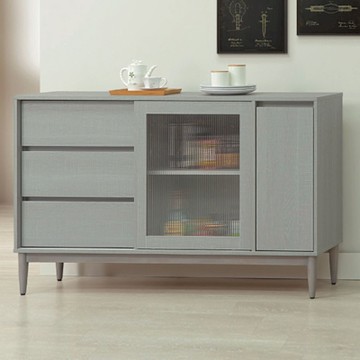 文創集 維亞爾5尺推&開門三抽低餐櫃-149x40x89cm免組