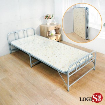 LOGIS小清新對折床 折疊床(折合床 單人床 床架 看護床 Y368
