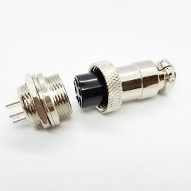 直徑16mm  5P 母插頭+公插座 金屬圓形連接器 航空接頭 (可直接替代錩鋼PLT-165-P-R+PLT-165-R-R) 整組售--2組/包(含稅)【佑齊企業 iCmore】