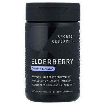 Sports Research, 接骨木漿果，60 粒素食膠囊