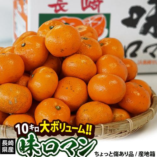 『味ロマン』 JA長崎せいひ M〜Lサイズ 約10kg 産地箱 外皮に傷あり ※常温　送料無料