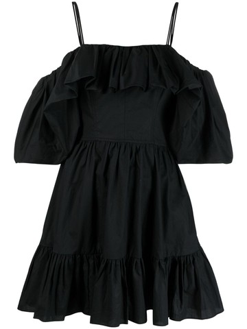 Ulla Johnson - Lila cold-shoulder minidress - women - Cotton - 2 - Black