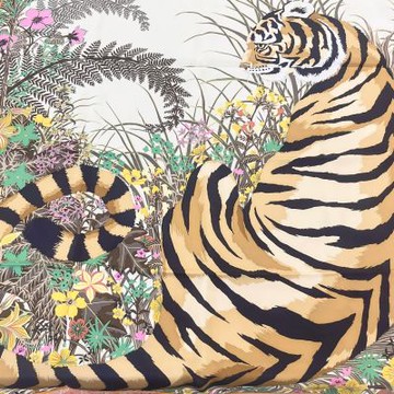 HERMES 愛馬仕最新話題款大方絲巾-虎虎生威(70*70)