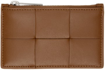 Bottega Veneta 棕色 Cassette Zippered 卡包